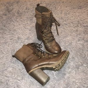 Worn once combat boots